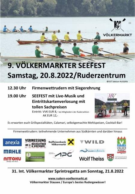 9. Völkermarkter Seefest mit Firmenwettrudern